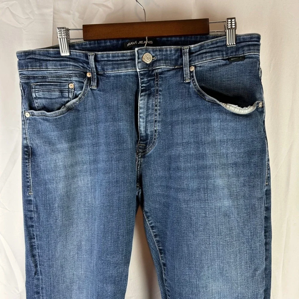 Mavi Jeans Denim Pants Mens 35x31.5 Blue‎ Medium Wash Organic Cotton Stretch